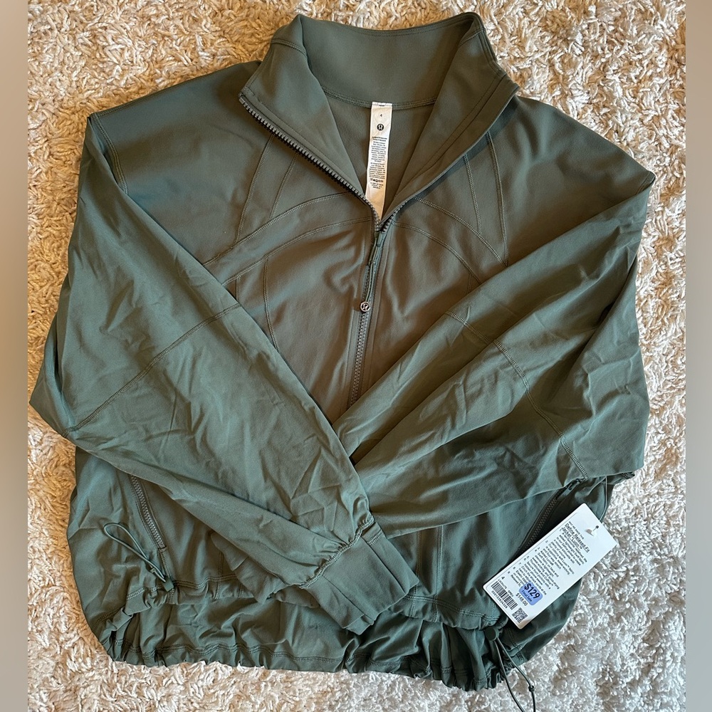 Lululemon Relaxed Define Jacket Grey Eucalyptus Size 4 NWT
